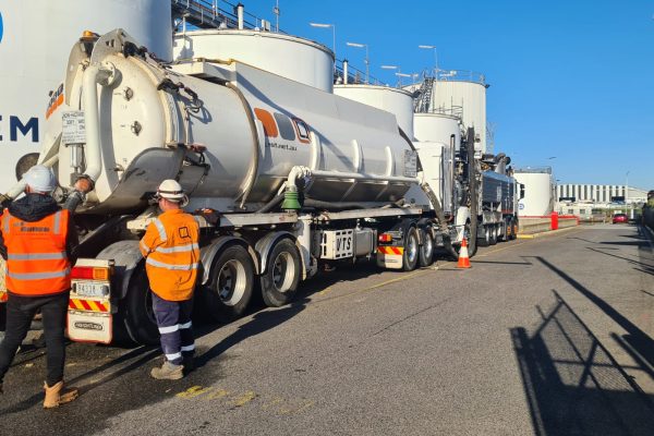 Industrial Semi-Trailer Liquid Waste Transport with Two Operators